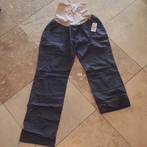 NEW w/ tags XL charcoal maternity cargo pants